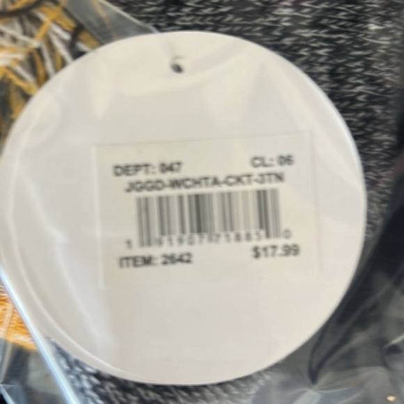 BNWT Witchita yellow jackets pom pom hat black yellow white - Picture 3 of 3